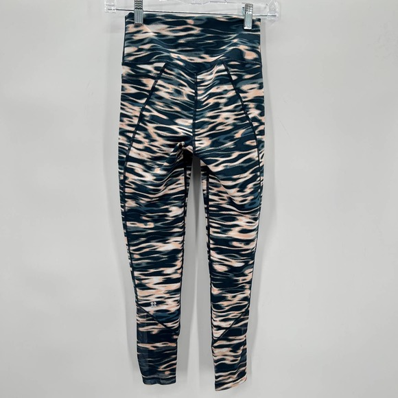 SWEATY BETTY Super Sculpt Mesh Yoga Leggings In Stellar Blue Water Print XS - Picture 2 of 8